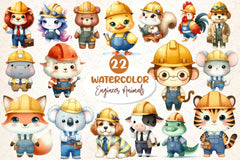 Engineer Animals Clipart Bundle - CraftNest - Digital Crafting and Art