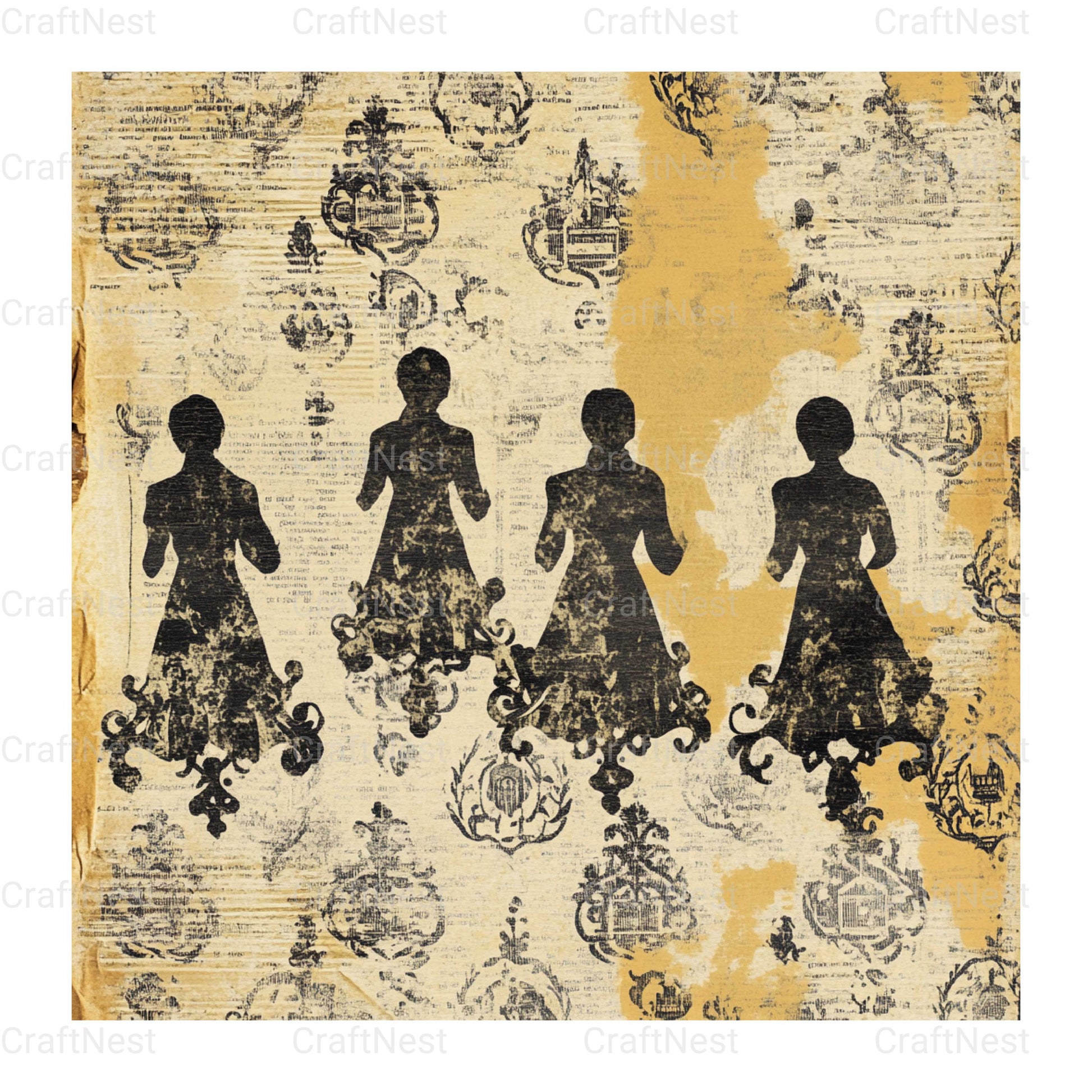 Halloween Damask Clipart Bundle - CraftNest - Digital Crafting and Art