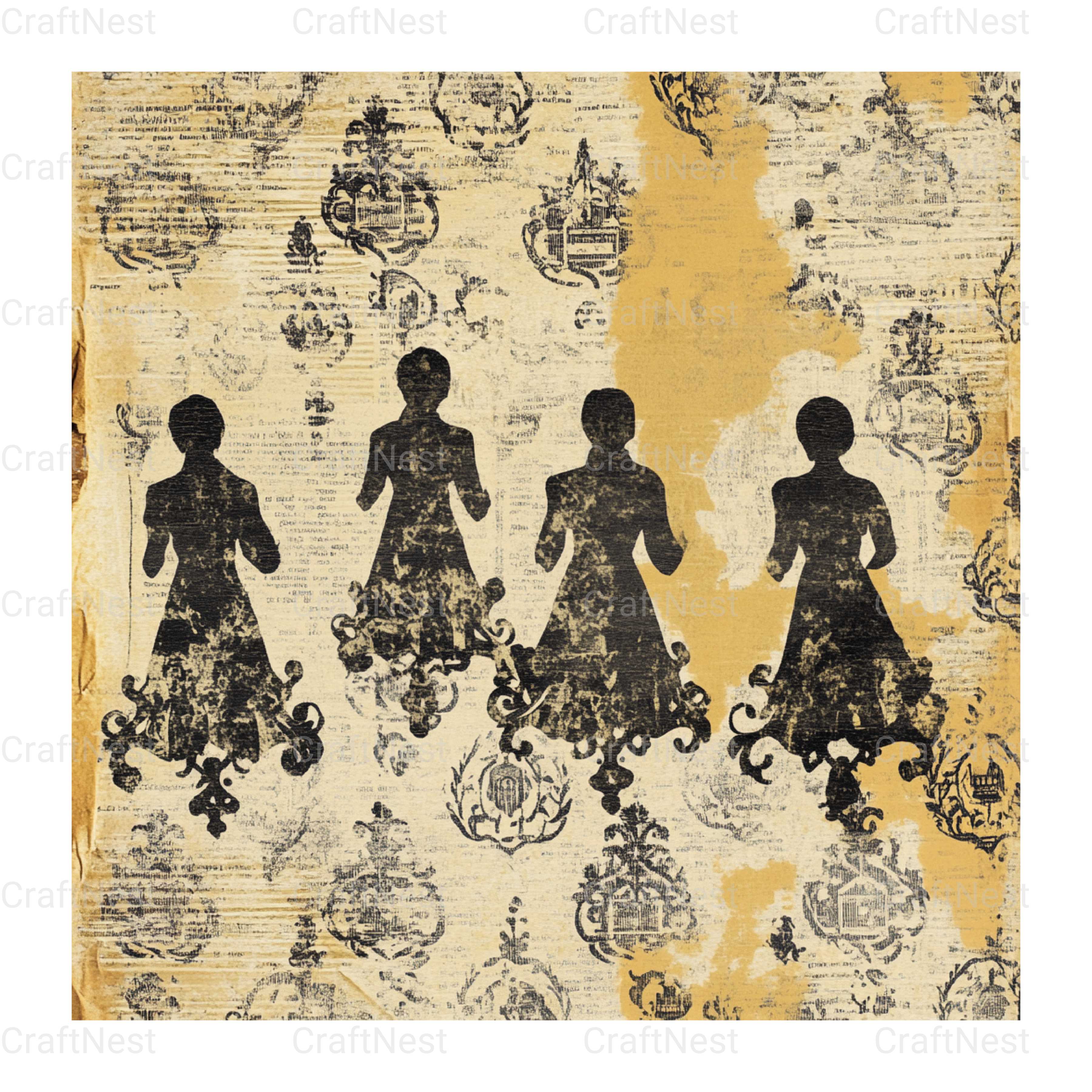 Halloween Damask Clipart Bundle - CraftNest - Digital Crafting and Art