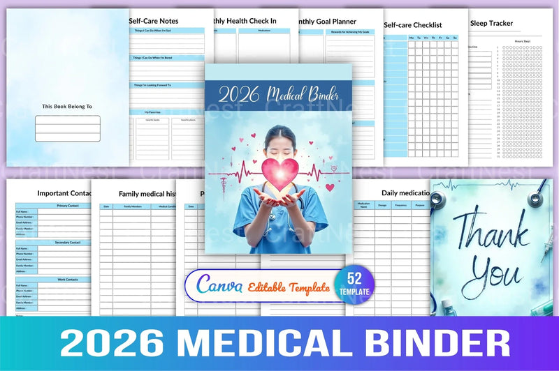 Medical Binder: Organized Health Records - CraftNest - Digital Crafting and Art