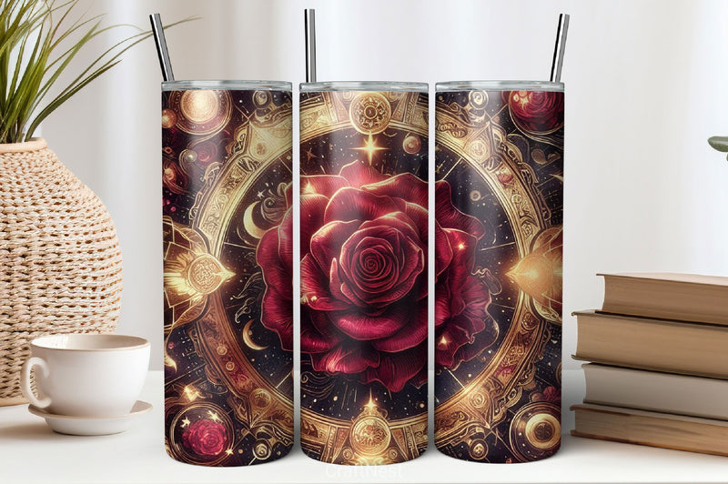 Rose Flowers Tumbler Wrap Bundle 4 - CraftNest - Digital Crafting and Art