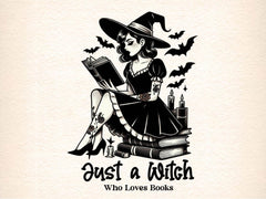 Just A Witch Who Loves Books Halloween Clipart Bundle - CraftNest - Digital Crafting and Art