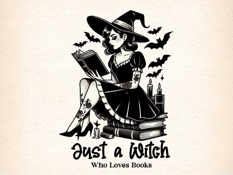 Just A Witch Who Loves Books Halloween Clipart Bundle - CraftNest - Digital Crafting and Art