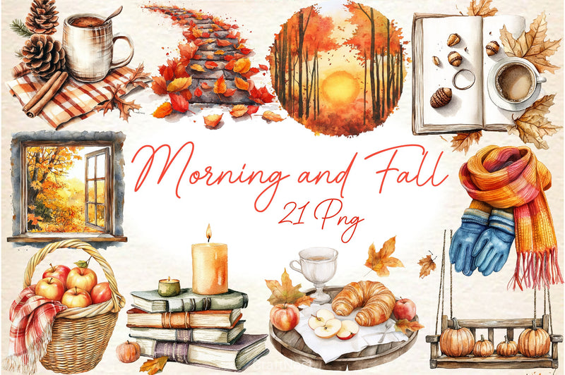 Morning And Fall Clipart Bundle 2 - CraftNest - Digital Crafting and Art