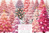 Pink Christmas Tree Clipart Bundle 1