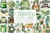 Cozy Green Christmas Winter Clipart Bundle