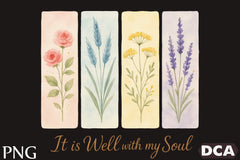 Brushstroke Floral Christian Flower Clipart Bundle - CraftNest - Digital Crafting and Art