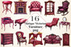 Antique Victorian Furniture Clipart Bundle
