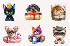 Quirky Dog And Cat Clipart Bundle - CraftNest - Digital Crafting and Art