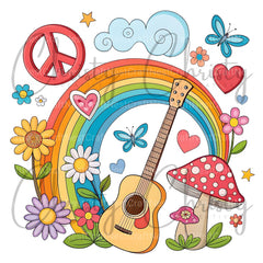 Groovy Retro Clipart Bundle - CraftNest - Digital Crafting and Art