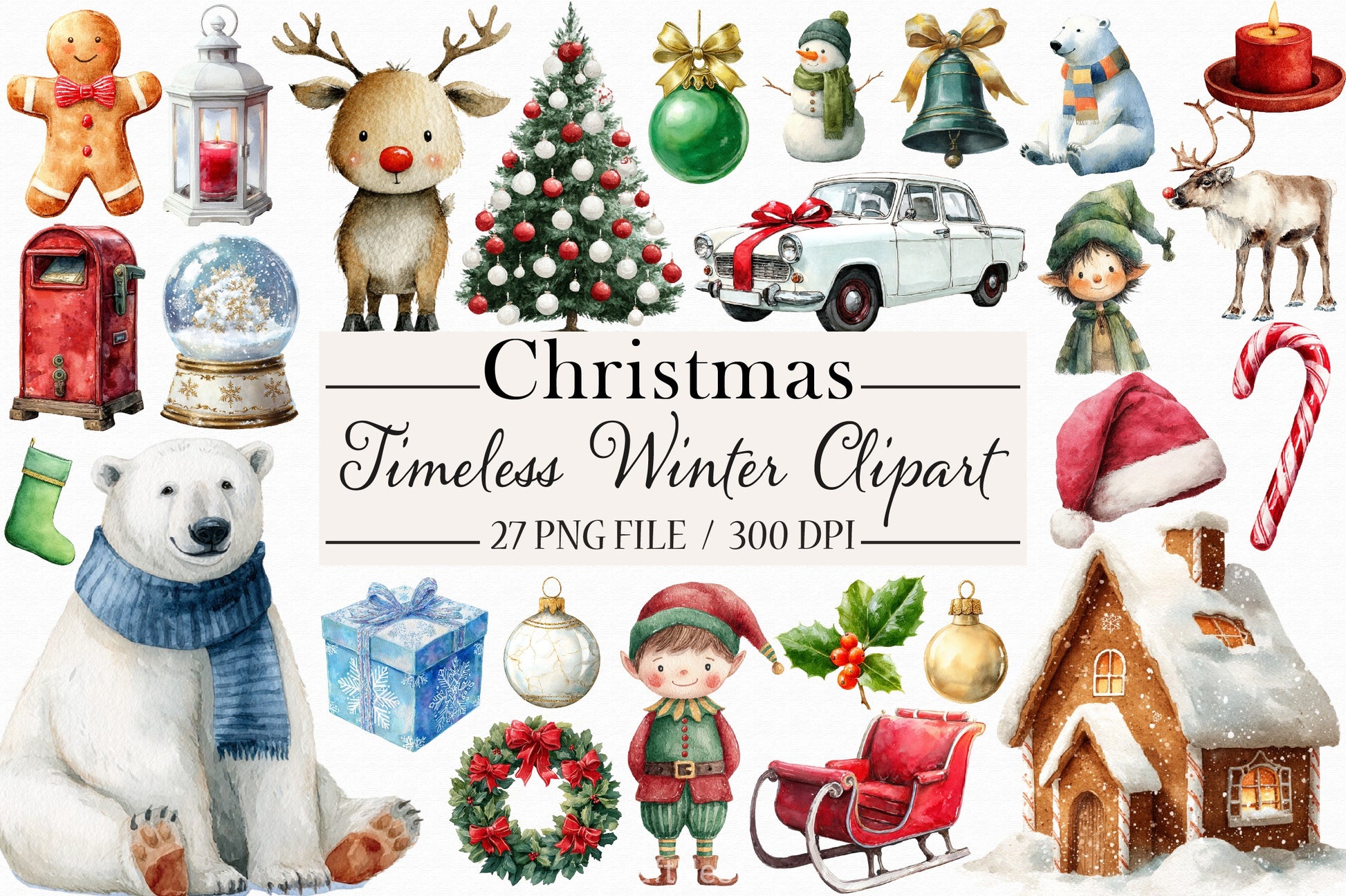 Christmas Winter Clipart Bundle 2 - CraftNest - Digital Crafting and Art