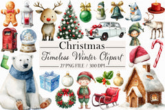 Christmas Winter Clipart Bundle 2 - CraftNest - Digital Crafting and Art