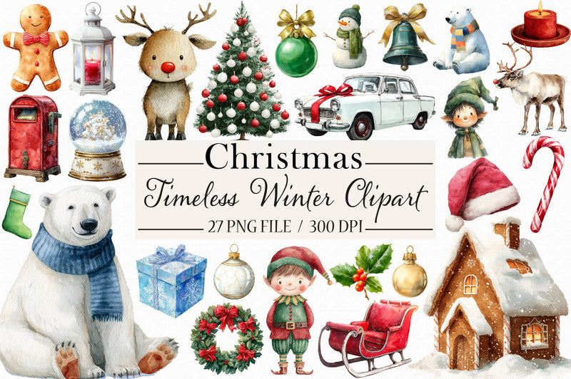 Christmas Winter Clipart Bundle 2 - CraftNest - Digital Crafting and Art