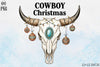 Bull Skull Cowboy Christmas Clipart Bundle