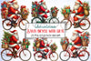 Santa Bicycle Gifts Clipart Bundle