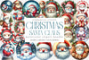 Christmas Santa Claus Ornament Clipart Bundle