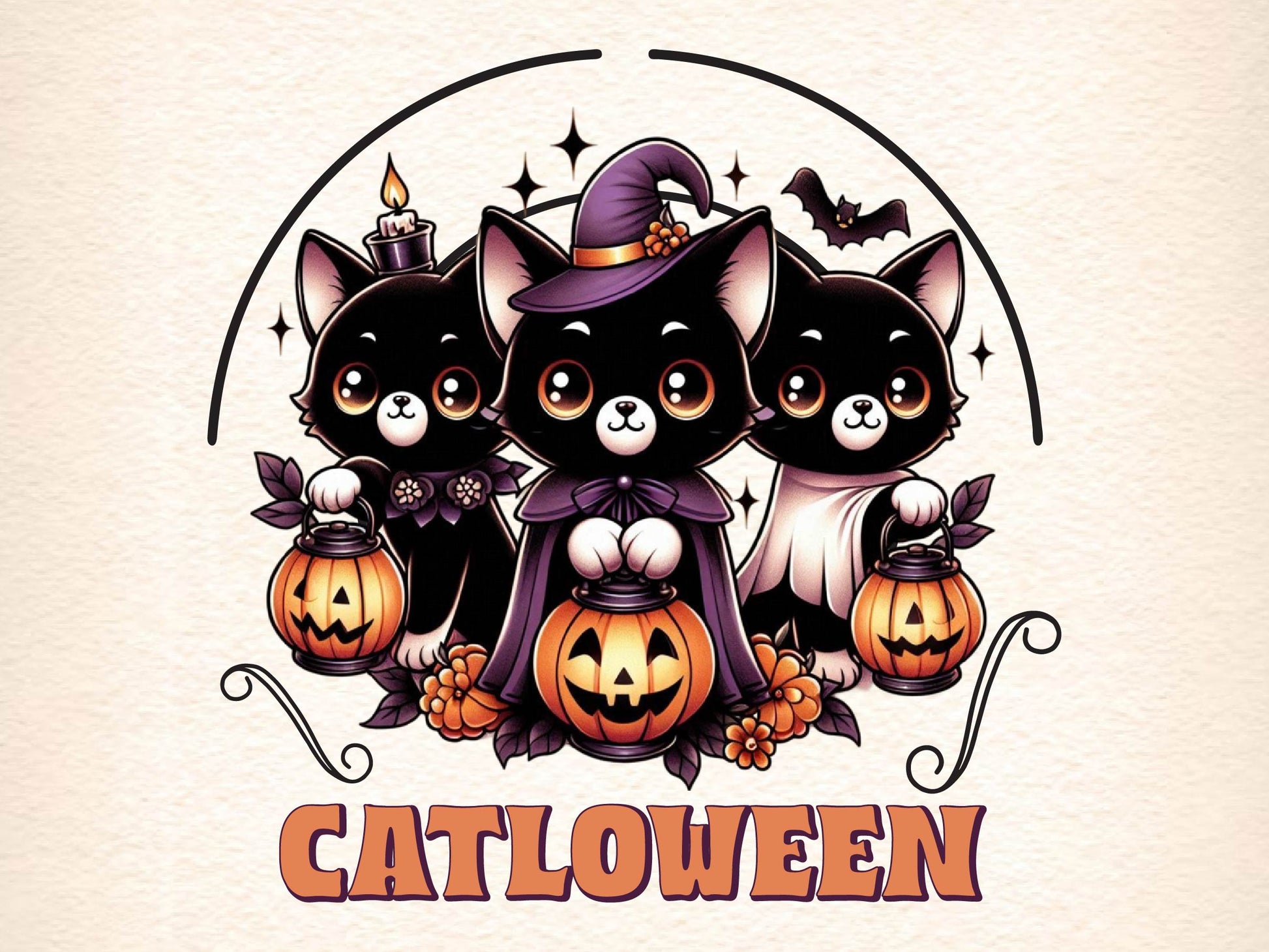 Catloween Halloween Clipart Bundle - CraftNest - Digital Crafting and Art