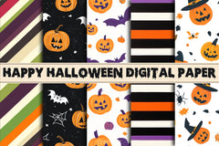 Happy Halloween Digital Paper Background 2 - CraftNest - Digital Crafting and Art