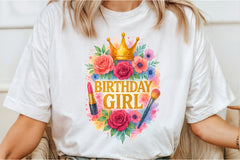 Birthday Girl Floral Clipart Bundle 3 - CraftNest - Digital Crafting and Art