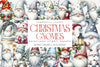 White Christmas Gnomes Clipart Bundle for Winter Holidays