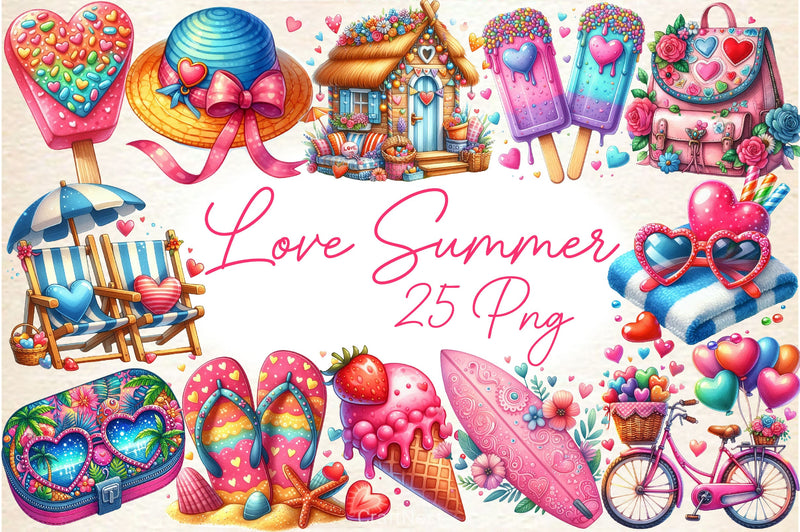 Love Summer Clipart Bundle 2 - CraftNest - Digital Crafting and Art