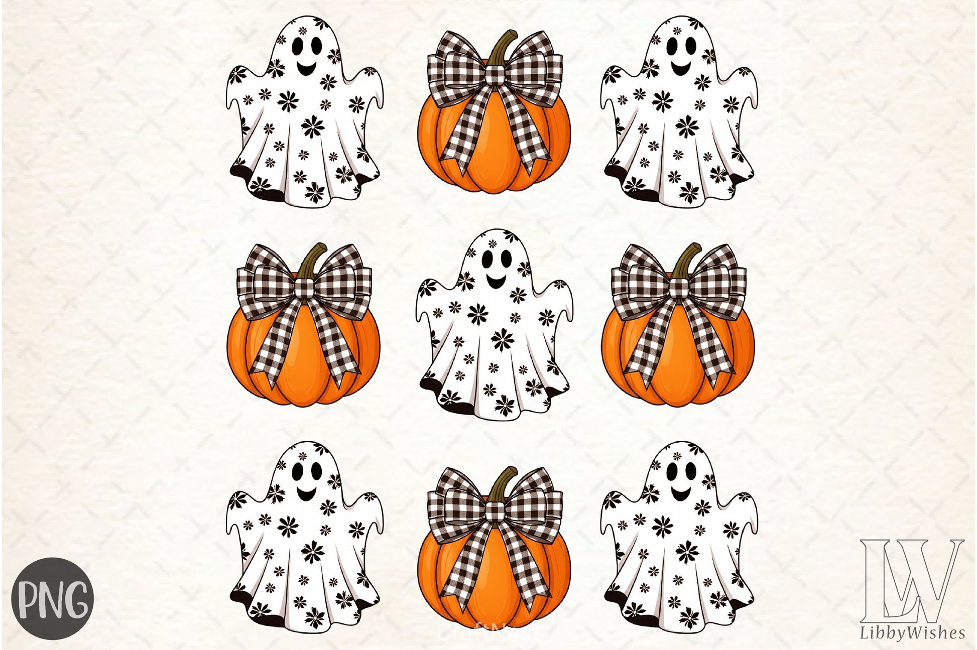 Pumpkins & Ghosts Clipart Bundle - CraftNest - Digital Crafting and Art