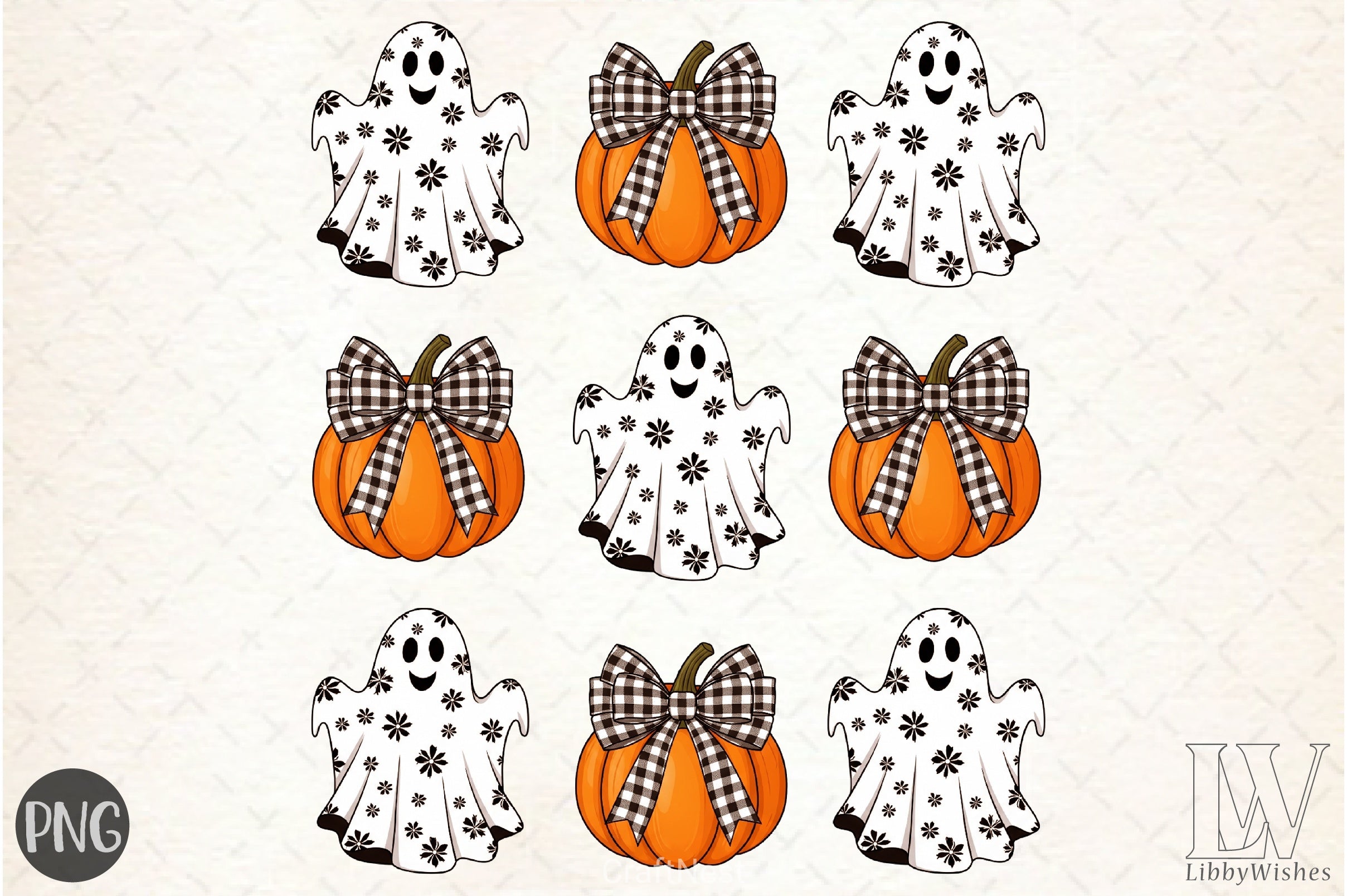 Pumpkins & Ghosts Clipart Bundle - CraftNest - Digital Crafting and Art