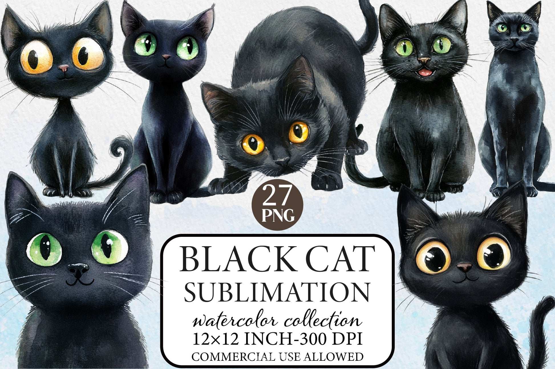 Black Cat Clipart Bundle - CraftNest - Digital Crafting and Art