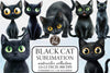 Black Cat Clipart Bundle