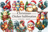 Christmas Chicken Clipart Bundle 3