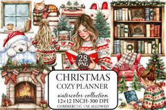 Cozy Christmas Planner Clipart Bundle - CraftNest - Digital Crafting and Art