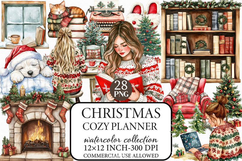 Cozy Christmas Planner Clipart Bundle - CraftNest - Digital Crafting and Art