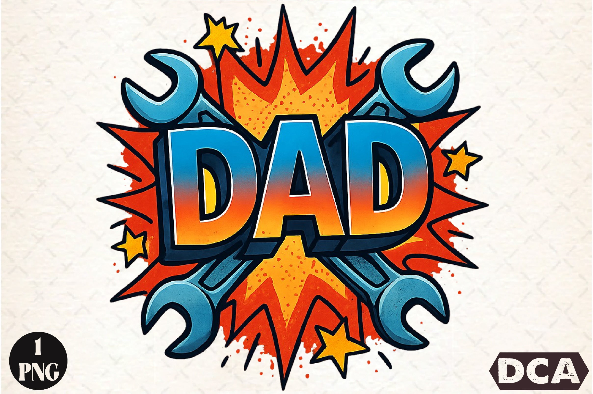 Dad Comic Style Clipart Bundle