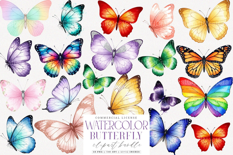 Butterfly Clipart Bundle 36 - CraftNest - Digital Crafting and Art