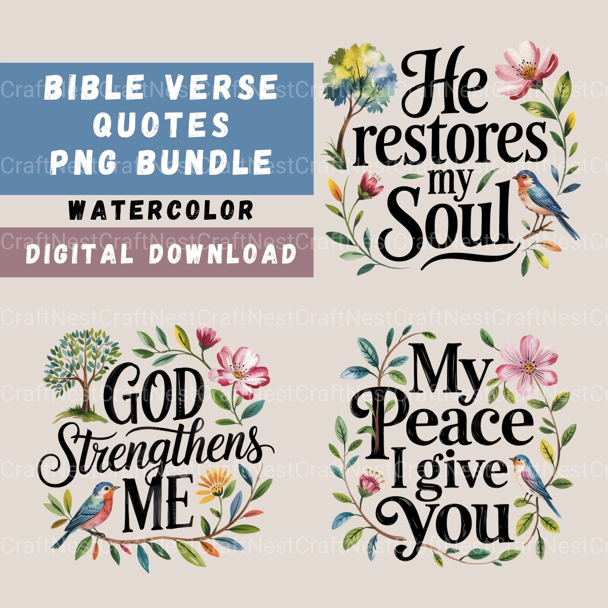 Bible Quotes Clipart Bundle - CraftNest - Digital Crafting and Art