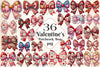Patchwork Valentine's Day Bow Clipart Bundle 2