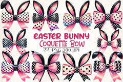 Easter Bunny Bow Clipart Bundle 2 - CraftNest - Digital Crafting and Art