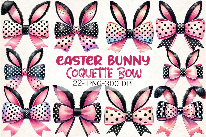 Easter Bunny Bow Clipart Bundle 2 - CraftNest - Digital Crafting and Art