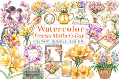 Freesia Mother's Day Clipart Bundle - CraftNest - Digital Crafting and Art