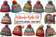 Winter Hat Set Clipart Bundle - CraftNest - Digital Crafting and Art