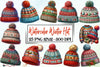 Winter Hat Set Clipart Bundle