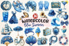 Blue Summer 1920 Clipart Bundle