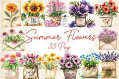 Summer Flowers Seed Packet Clipart Bundle - CraftNest - Digital Crafting and Art
