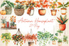 Positive Autumn Houseplant Clipart Bundle 3