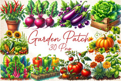 Garden Patch Clipart Bundle - CraftNest - Digital Crafting and Art
