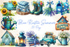 Blue Rustic Summer Clipart Bundle 2