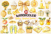 Yellow Gingham Summer Clipart Bundle
