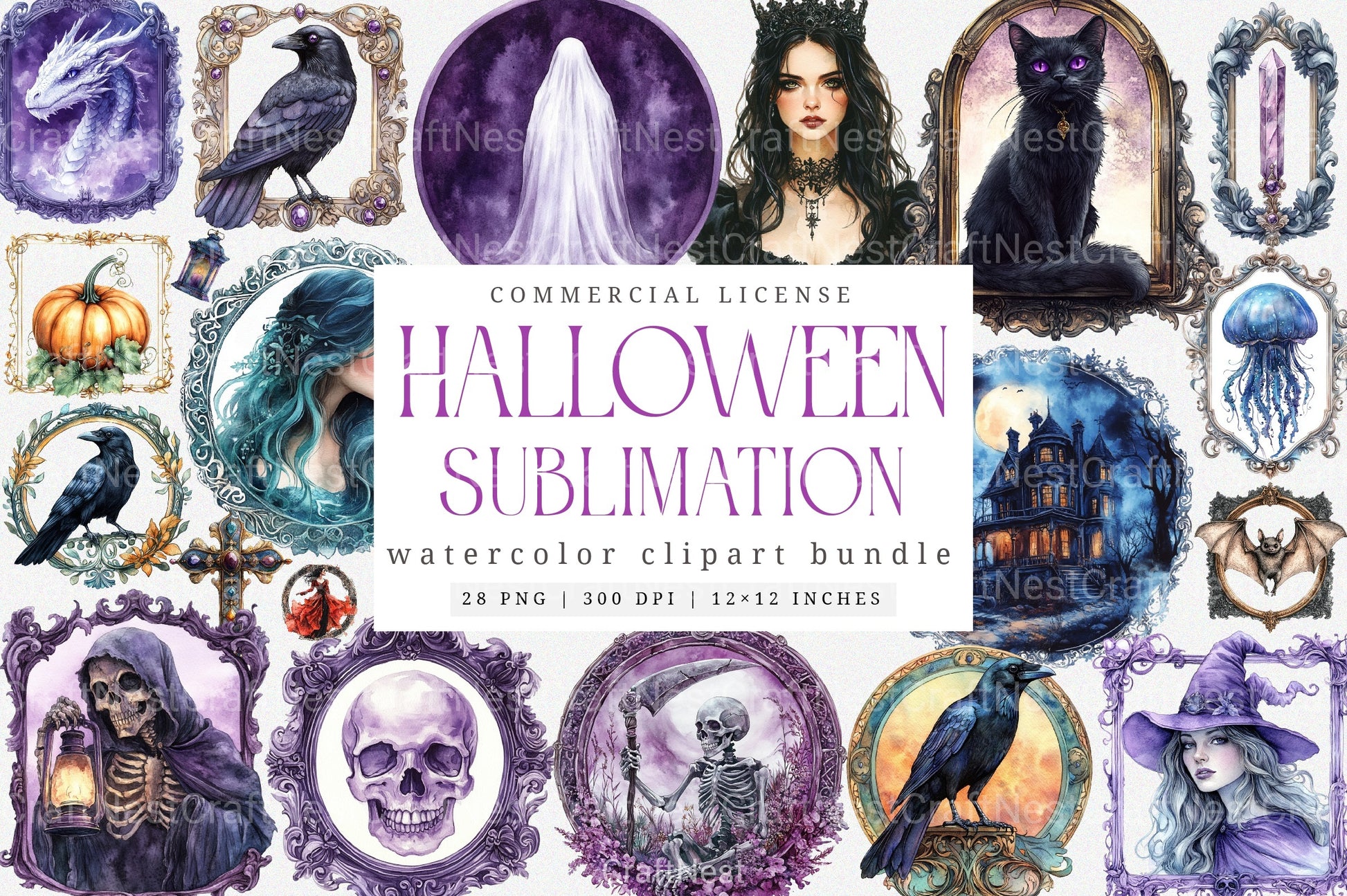 Halloween Tarot Cards Clipart Bundle - CraftNest - Digital Crafting and Art