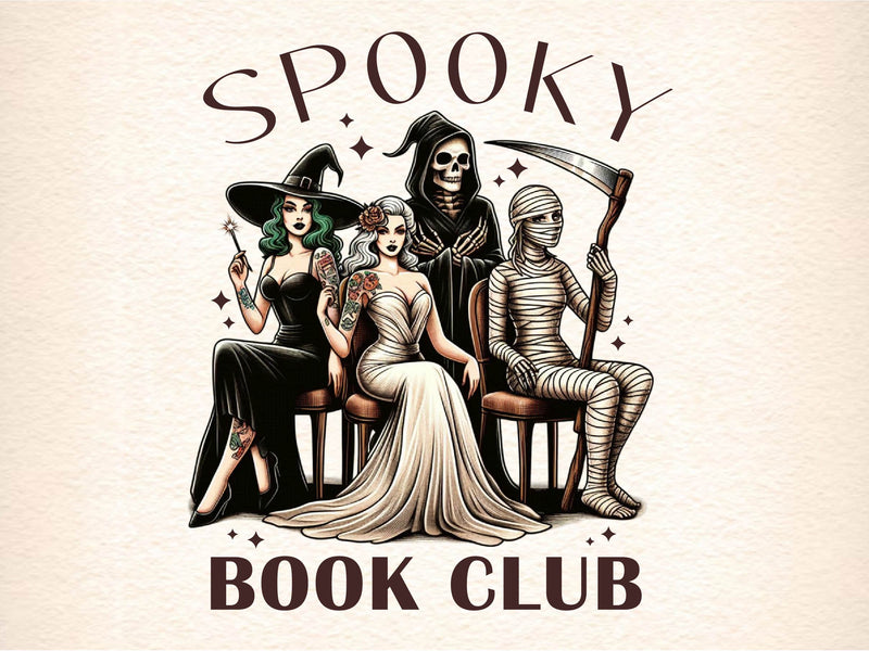 Spooky Book Club Bookish Halloween Clipart Bundle - CraftNest - Digital Crafting and Art