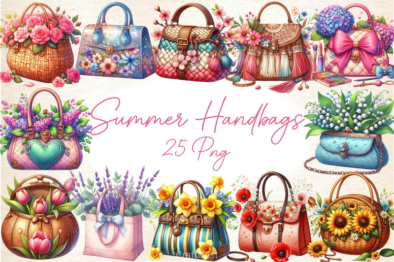 Summer Handbags Clipart Bundle - CraftNest - Digital Crafting and Art
